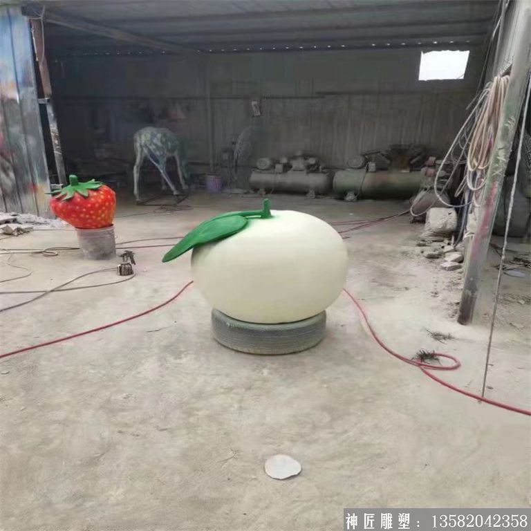 玻璃钢果篮雕塑,蔬菜蓝雕塑5