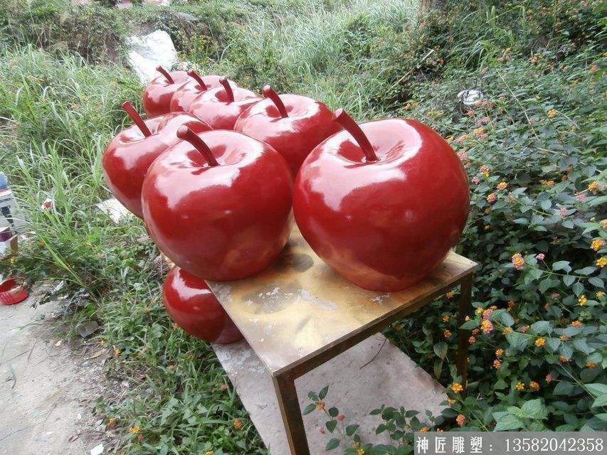 玻璃钢苹果雕塑,玻璃钢水果雕塑1