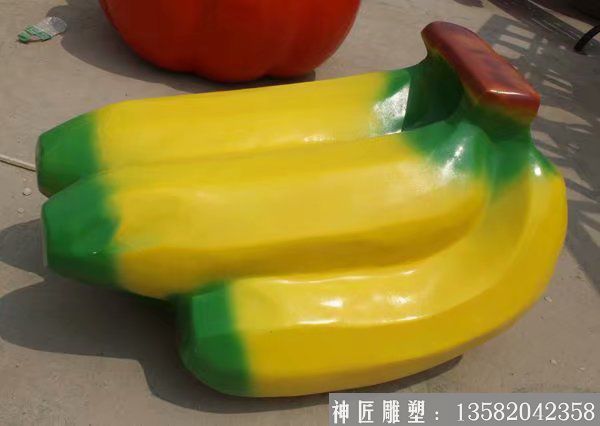 仿真香蕉雕塑 玻璃钢水果雕塑
